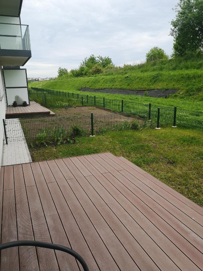 Apartament Z Tarasem I Ogrodem Blisko Centrum Danzica Esterno foto
